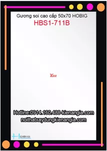 Kiếng phòng tắm cao cấp 50x70 Hobig HBS1-711B