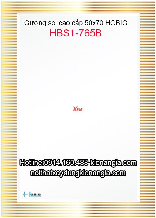 Gương hoa văn Hobig cao cấp 50x70 HBS1-765B