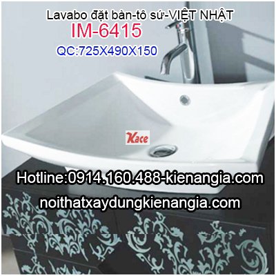 Lavabo đặt bàn,tô sứ Việt Nhật IM-6415
