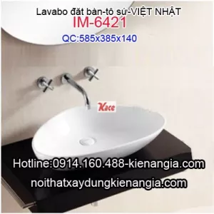 Lavabo đặt bàn,tô sứ Việt Nhật IM-6421