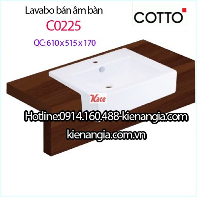 Lavabo bán âm bàn Thailand-Cotto C0225