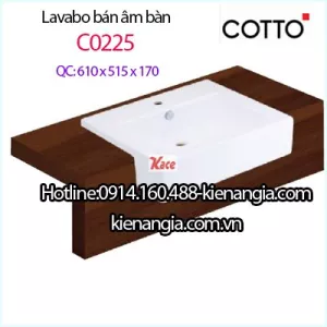 Lavabo bán âm bàn Thailand-Cotto C0225