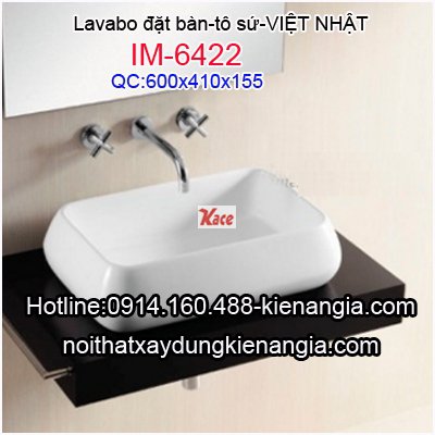 Lavabo đặt bàn,tô sứ Việt Nhật IM-6422
