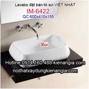 Lavabo đặt bàn,tô sứ Việt Nhật IM-6422