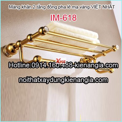 Máng khăn tầng đồng mạ vàng Việt Nhật IM-618
