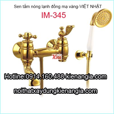 Sen tắm nóng lạnh đồng mạ vàng IMEX IM-345