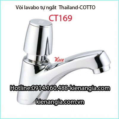 Vòi chậu lavabo tự ngắt Thailand COTTO CT169