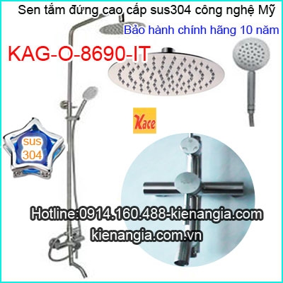 Sen tắm đứng sus 304 công nghệ Mỹ KAG-O8690IT