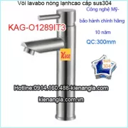 Vòi lavabo đặt bàn inox 304 nóng lạnh KAG-O1289IT3