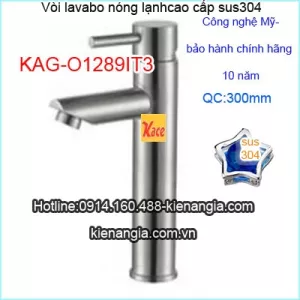 Vòi lavabo đặt bàn inox 304 nóng lạnh KAG-O1289IT3