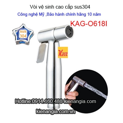 Vòi rửa vệ sinh inox sus 304 KAG-O618I