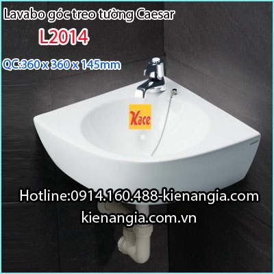 Chậu Lavabo góc treo tường CAESAR L2014