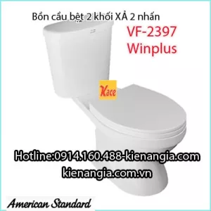 Bồn cầu bệt 2 khối 2 nhấn American VF-2397