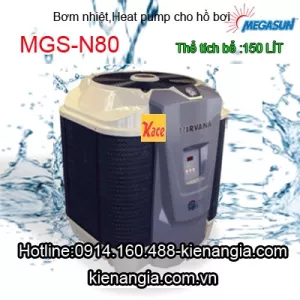 Bơm nhiệt hồ bơi mi ni gia đình Megasun MGS-N80