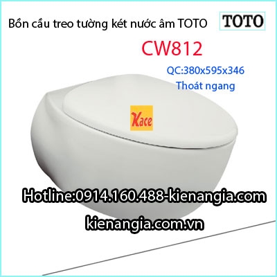 Bồn cầu treo tường két âm TOTO CW812