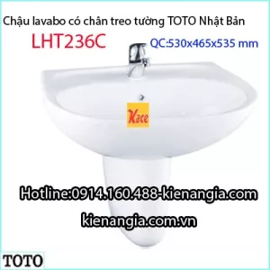 Chậu Lavabo lửng có chân treo TOTO LHT236C