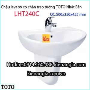 Lavabo có chân treo ốp tường TOTO LHT240C