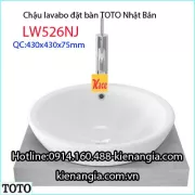 Chậu lavabo đặt trên bàn TOTO LW526NJ