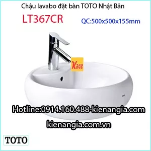 Chậu rửa tròn đặt bàn TOTO LT367CR