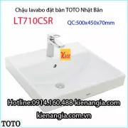 Chậu rửa lavabo vuông đặt bàn TOTO LT710CSR