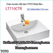 Chậu rửa lavabo vuông đặt bàn TOTO LT710CTR