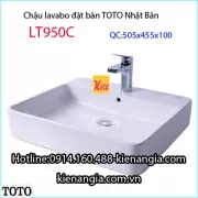 Lavabo vuông đặt bàn TOTO LT950C