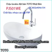 Chậu lavabo TOTO bằng nhựa cao cấp đặt bàn PJS01WE