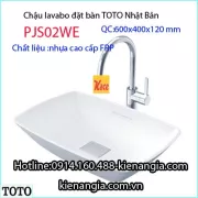 Chậu lavabo TOTO bằng nhựa cao cấp đặt bàn PJS02WE