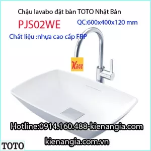 Chậu lavabo TOTO bằng nhựa cao cấp đặt bàn PJS02WE