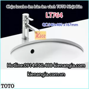 Chậu lavabo TOTO âm bàn đá LT764