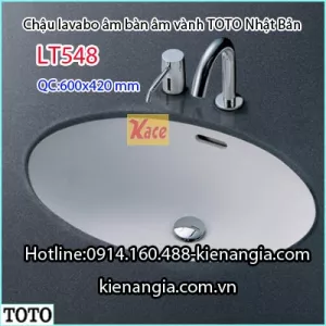 Chậu lavabo TOTO âm bàn đá LT548