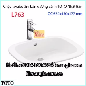 Chậu lavabo TOTO âm bàn dương vành L763