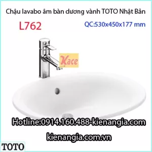 Chậu lavabo TOTO âm bàn dương vành L762
