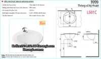 Chậu lavabo TOTO âm bàn dương vành L501C