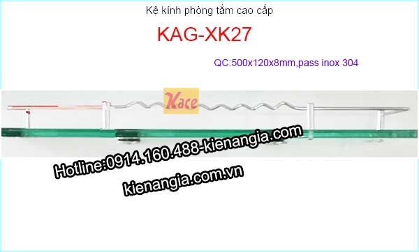 Kệ kính phòng tắm Inox 304 KAG-XK027