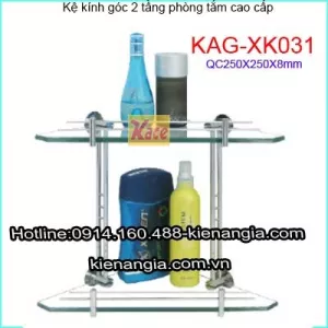 Kệ kính phòng tắm  góc 2 tầng  KAG-XK031