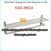 Máng khăn 2 tầng sus 304 KAG-MK24