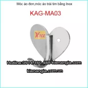 Móc áo đơn INOX.móc áo hình trái tim KAG-MA03