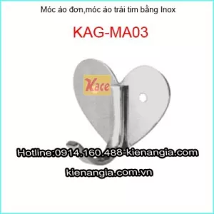 Móc áo đơn INOX.móc áo hình trái tim KAG-MA03