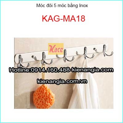 Móc áo đôi 7 móc bằng INOX KAG-MA18