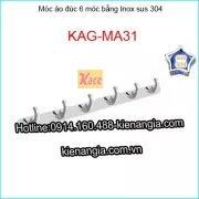Móc áo sus304 đúc 6 móc cao cấp KAG-MA31