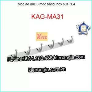 Móc áo sus304 đúc 6 móc cao cấp KAG-MA31