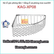 Rổ xà phòng,kệ góc 1 tầng inox sus 304 KAG-XP08