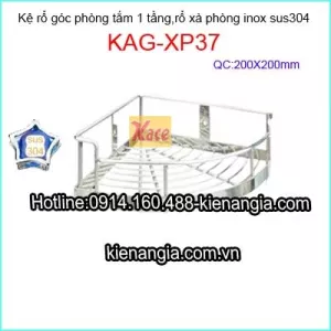 Kệ rổ góc phòng tắm 1 tầng inox 304 KAG-XP37