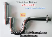 Cổ thoát và ống thải lavabo KAG-KX30