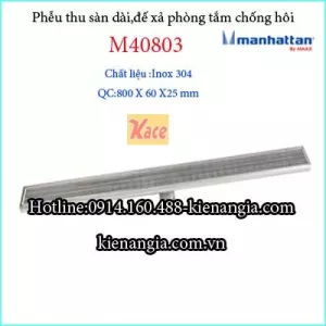 Phễu thu phòng tắm dài Manhattan 60X800xD60 KAG-M40803
