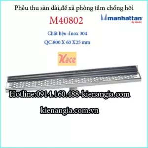 Xả phòng tắm dài 60x800xD60  Manhattan KAG-M40802