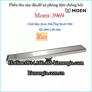 Hố ga phòng tắm chữ nhật 80x600xD60 Moen KAG-3969