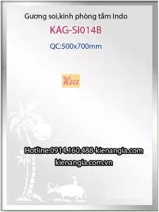Gương phòng tắm hoa văn giá rẻ 500x700 KAG-SI014B