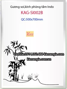 Kiếng phòng tắm hoa văn giá rẻ 50x70 KAG-SI002B